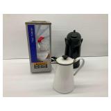 Beverage Dispensers and Enamel Coffee Pot