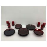 Ruby Red Glass Dinnerware and Drinkware