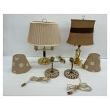 Table and Wall Lamps with Shades...all work
