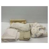 Textiles and Linens with Plastic Storage Box