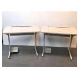 (2) Bretford 35SD21-GIMQ Gray Student Desks