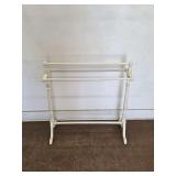 White Wooden Quilt Rack