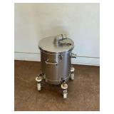 Stainless Steel Industrial Hopper with Casters