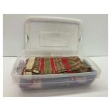 (2) Vintage Blankets and Storage Tub