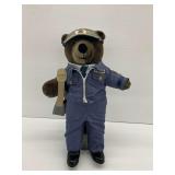 USPS Letter Carrier Stuffed Bear with Uniform and Satchel