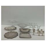 Silverplate and Glass Tableware