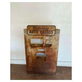 Firestone Auto Radios Metal Display Stand Faceplate