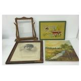 (4) Pieces of Framed Artwork and Frames