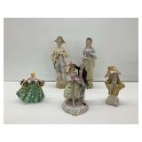 (5) Vintage Porcelain Figurines