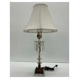 Crystal Accent Table Lamp with Marble Base... does not light up/ may need to be rewired