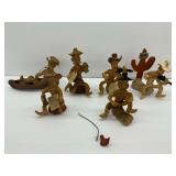 (6) Tom Schoolcraft Mudslinger Stoneware Sculptures