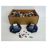 LEGO Plastic Building Brick Bulk Set with (2) Large Blue Modules