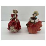 (2) Royal Doulton Bone China Figurines...damage