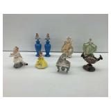 Decorative Ceramic And Silverplate Figurines And Vessels...see description