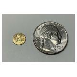 Tiny Miniature 14K Gold 1909-1982 Commemorative Lincoln VDB Cent Design Coin