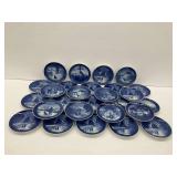 Royal Copenhagen Blue and White Porcelain Christmas Plates
