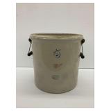 Red Wing Potteries 5 Gallon Stoneware Crock with Wire Handles and Wooden Grips