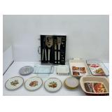 Various Kitchenware and Grilling Utensils in Folding Metal Case