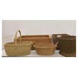 (5) Woven Baskets
