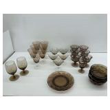 Smoke Gray Glass Drinkware and Dinnerware