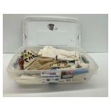 Various Textiles wiith Plastic Underbed Storage Box