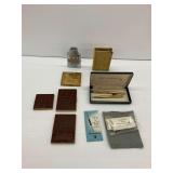 Waterman Fountain Pen Set, Compacts, and Disney Bank