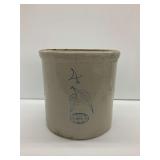 Red Wing Stoneware 4 Gallon Crock with Birch Leaf Motif...see description