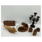 Candelabra and Other Wooden Items