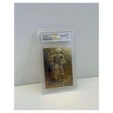 2000 Fleer Ultra 23K Gold Tom Brady Rookie Blue Metallic Signature Series WCG 10