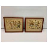 Pair of J. H. Bonnefoy Framed Prints