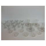 Glassware Group with Stemware, Tumblers, and Plates