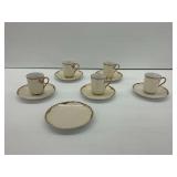 (5) Peerless Bavaria Marlboro Pattern Demitasse Cups and (6) Saucers