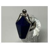 Sterling Silver Ring with Lapis Lazuli Stone...Size 6.5