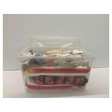 Textiles And Linens Lot with Storage Container