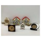 Electric and Mechanical Desk Clocks with Hygrometer