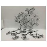 Metal Wall Art with Clear Faceted Crystals...see description