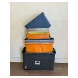 (11) Plastic Storage Bins... no lids