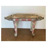 Carved Wooden Pig Design Bench