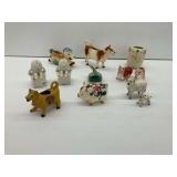 Ceramic Figurines and Salt Shakers with Animal and Novelty Motifs