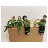 Mid Century Shelf Sitter Figurines Including Ceramic Arts Studio ... see photos and description