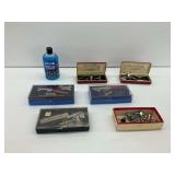 Airbrush Tools: (5) Airbrushes and Bottle of Cleaner