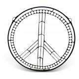 Peace Sign Contemporary Stained Glass Window Panel
