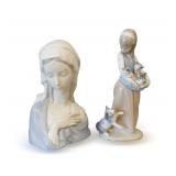 (2) Lladro Porcelain Figurines
