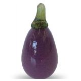 Hand Blown Aubergine Eggplant Sculpture by Gunnel Sahlin for Kosta Boda