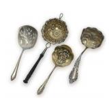 (4) Sterling Silver Serving Utensils ...total weight 2.195 troy oz.