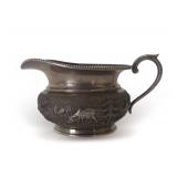Sterling Silver Creamer with Embossed Designs