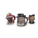 (3) Royal Doulton Character Jugs: Izaak Walton, Bahamas Policeman, and Robin Hood