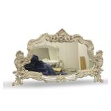 Ornate Silver Painted Decorative Wall Mirror