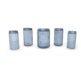 (5) Hoosier Glass Spice Jars