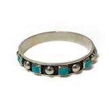 Sterling Silver Turquoise Bangle Bracelet
